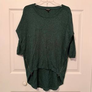 Express Oversized Boyfriend Zipper Sweater